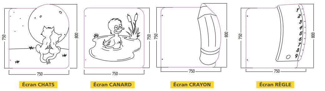 Ecrans urinoirs stratifié enfants : Commandez sur Techni-Contact - Cloison  d'urinoir enfant